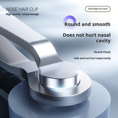 1Pc Stainless Steel Manual Round Head Nose Hair Clip Travel Portable Sharp Nose Hair Cleaning Tool