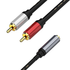 3.5mm Female to 2 RCA Male Stereo Audio Y Cable, Gold Plated Adapter Compatible for TV,Smartphones,Tablets,Speakers,Home Theater