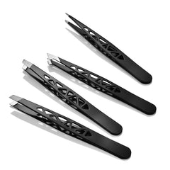 4Pcs High-quality Professional Tweezers Set - Perfect For Eyebrow Hair Removal, Splinter & Ingrown Hair Removal & For Men & Wome
