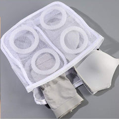 Portable Shoe Washing Bag Mesh Washing Machine Shoes Bag Anti-Deformation Zipper Laundry Bag for Travel Shoes Clothes Storage