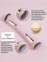 Double-Headed Foundation Brush 2 Foundation Brushes Multi-Functional Double-Headed Brush Multi-Functional Double-Headed Makeup Brush Multi-Purpose Makeup Brush Makeup Foundation Brush Contour Brush Concealer Brush