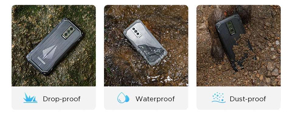 DOOGEE Blade10 Pro Energy Rugged Phone 6.56'' Screen 10.7mm Ultra-thin 6GB RAM 256GB ROM 6150mAh Battery Android 15  Smartphone