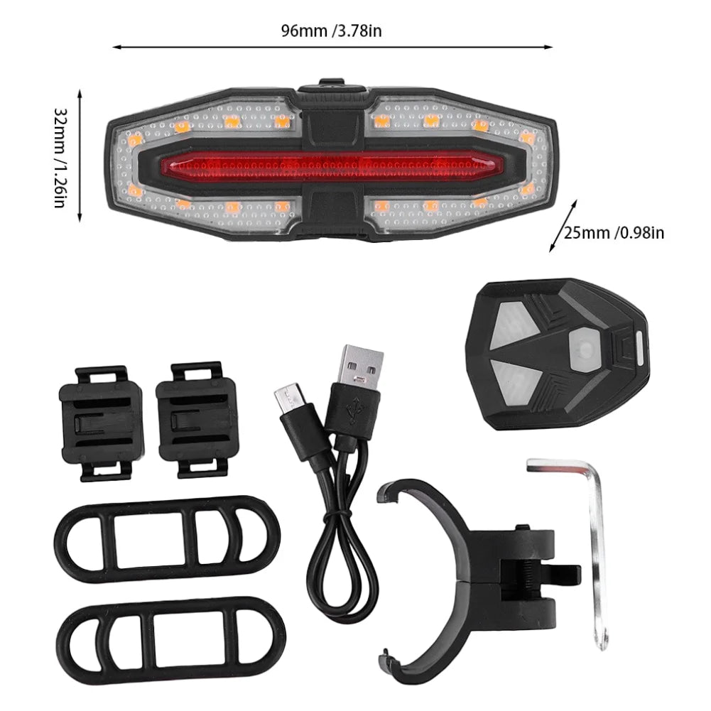 Turn Signal Rear Lamp USB Rechargable Waterproof E-Scooter Safety Warning Tail Light LED Turn Signal Light for M365 Pro 2 MI 4