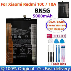 بطارية BN5G أصلية عالية الجودة 100% لهاتف Xiaomi Redmi 10C / 10A Mi Redrice 10C / 10A 5000mAh بطاريات Bateria شحن سريع