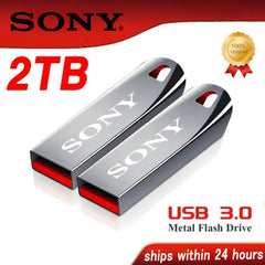 محرك أقراص فلاش USB 3.0 أصلي من سوني بسعة 2 تيرابايت، محرك أقراص محمول معدني عالي السرعة بسعة 1 تيرابايت و32 جيجابايت، محرك أقراص USB محمول مقاوم للماء