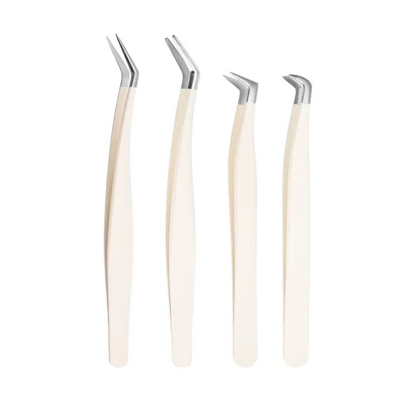 High Quality Latest  Stainless Steel Eyelash Extensions Tweezers Rose Gold color All Color Customized Eyelash Tweezers