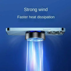 Phone Radiator RGB Light Air-cooled Light Weight Magnetic Low Noise Cooling Fan for Phone Tablet PUGB Genshin Game Fast Cooling