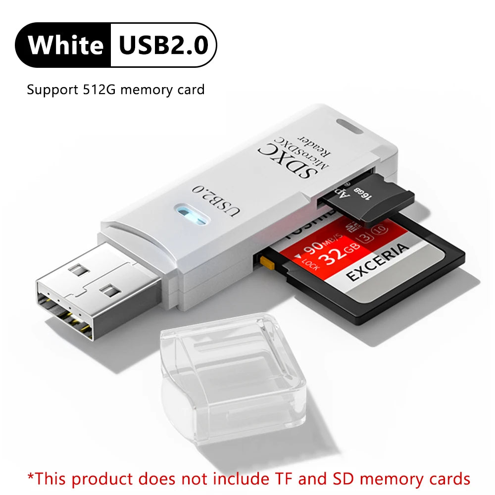 elough 2 in 1 TF SD Card Reader USB 3.0 USB 2.0 Memory Card Adapter Smart Cardreader Convertor for PC Laptop Accessories