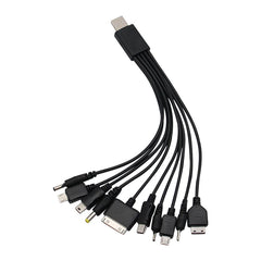 كابل شاحن الهاتف المحمول متعدد المنافذ من USB إلى كابل USB 10 إلى 1 لأجهزة Samsung وXiaomi وHuawei وGoogle وOPPO وVivo