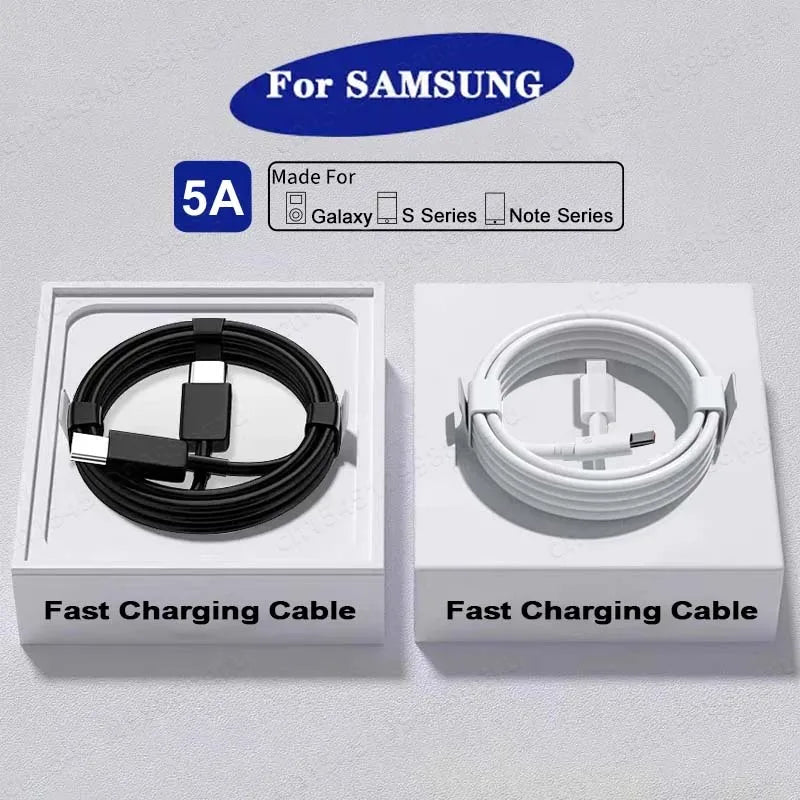 كابل بيانات USB C فائق السرعة PD 45 واط من قطعتين لهاتف Samsung Galaxy S20 S21 S22 S23 Ultra Note 10 5G 20 A53 A54