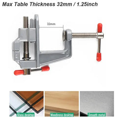 Mini Aluminium Bench Vise DIY Tools Mini Bench Vise Bench Vise Table Vise Small Bench Vise Fixed Tool Small Flat Nose Pliers
