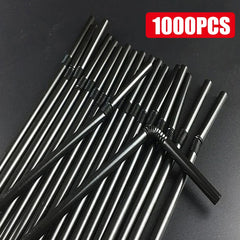 50-1000 قطعة من ماصات الشرب الملونة والأسود من rietjes مرنة لمستلزمات حفلات الزفاف وماصات الشرب للمطبخ بالجملة