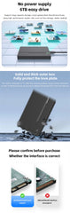 2.5" External Hard Drive Enclosure USB 3.0 Hard Disk Case 6TB Supports 7mm 9.5mm SATA SSD HDD For Laptop PC