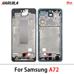 NEW For Samsung A33 A52 A52S A72 A52 5G A54 A73 Front Housing LCD Frame Bezel Plate Replacement Repair Part With Side Button