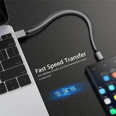 كابل شحن USB A إلى Type C 2A شاحن سريع كابل بيانات من النايلون 1 متر 2 متر 3 متر لأجهزة iPhone وAndroid وHuawei وSamsung TypeC
