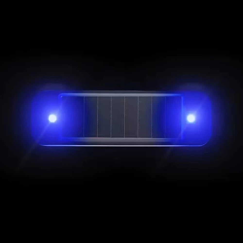 مصباح تحذير صغير LED يعمل بالطاقة الشمسية للسيارة، إنذار ليلي لاسلكي مضاد للسرقة، مصباح تحذير وامض وهمي