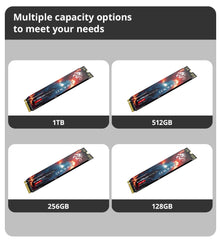 SomnAmbulist SSD M2 NVME 128GB 256GB 512GB 1TB SSD M.2 2280 PCIe 3.0 محرك أقراص ذو حالة ثابتة داخلي لأجهزة الكمبيوتر المحمولة وسطح المكتب ووحدة التحكم في الألعاب