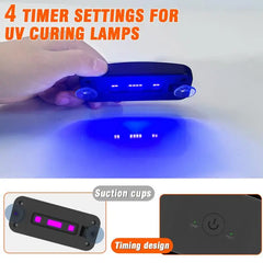 Car Glass Repair UV Light Suction Cup Window Windshield Repair Resin UV Curing Lamp Portable Auto Glass Crack Repair Tools