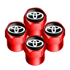 4Pcs/set Alloy Car Tire Valve Stem Air Caps Anti-theft Airtight Cover For Toyota Camry Yaris Hilux Prius Avensis Auris Corolla