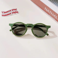 2023 New Kids Cute Checker Panel Color Round UV400 Sunglasses Baby Girls Outdoor Sun Protection Sunglasses Children Sun Glasses
