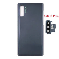 غطاء خلفي للبطارية لهاتف Samsung Galaxy Note10 Note 10 Plus N970F N975F ولوحة زجاجية ثلاثية الأبعاد وغطاء خلفي وغطاء عدسة الكاميرا بديل