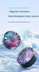 Phone Radiator RGB Light Air-cooled Light Weight Magnetic Low Noise Cooling Fan for Phone Tablet PUGB Genshin Game Fast Cooling