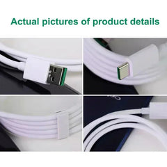كابل OPPO الأصلي USB Type C Super Vooc سلك شحن سريع OPPO Find X5 X6 X3 Pro N2 Flip Reno10 8 7 6 Pro A77 A78 A98
