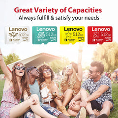بطاقة ذاكرة Micro TF SD عالية السرعة من لينوفو V10 بسعة 2 تيرابايت، وبطاقة ذاكرة 1 تيرابايت و512 جيجابايت، وبطاقة ذاكرة 256 جيجابايت و128 جيجابايت، مثالية لجهاز نينتندو سويتش