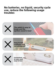 Type C Mini Lighter Blow-to-Ignite Auto Shut-Off for Air Travel Outdoor No Battery No Flame USB C Cigarette Lighter Adapter