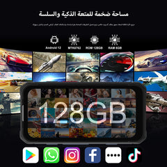 SERVO TANK500 IP68 هاتف ذكي صغير مقاوم للماء 4G LTE Android 12 RAM 6GB ROM 128GB PTT Network Intercom هواتف ذكية صغيرة متينة