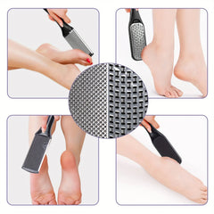 8/10 Pcs Pedicure Set Peeling and Exfoliating Calluses Foot Scrubbing Brush Stainless Steel Double-sided Foot Care Pedal Stone