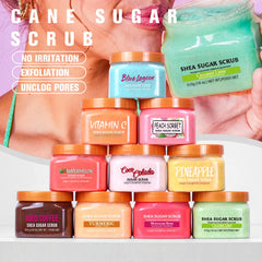 Hot Selling Tree Hot Blue Lagoon Shea Sugar Body Scrub Moisturizing Brightening Exfoliating HydratingMud For Face Body Use