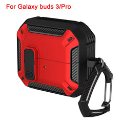 غطاء قفل أمان لهاتف Samsung Galaxy Buds 3 Pro Buds3 Buzz 3 Pro Case مقاوم للصدمات لهاتف Samsung Buds 3 Pro Sleeve مع خطاف