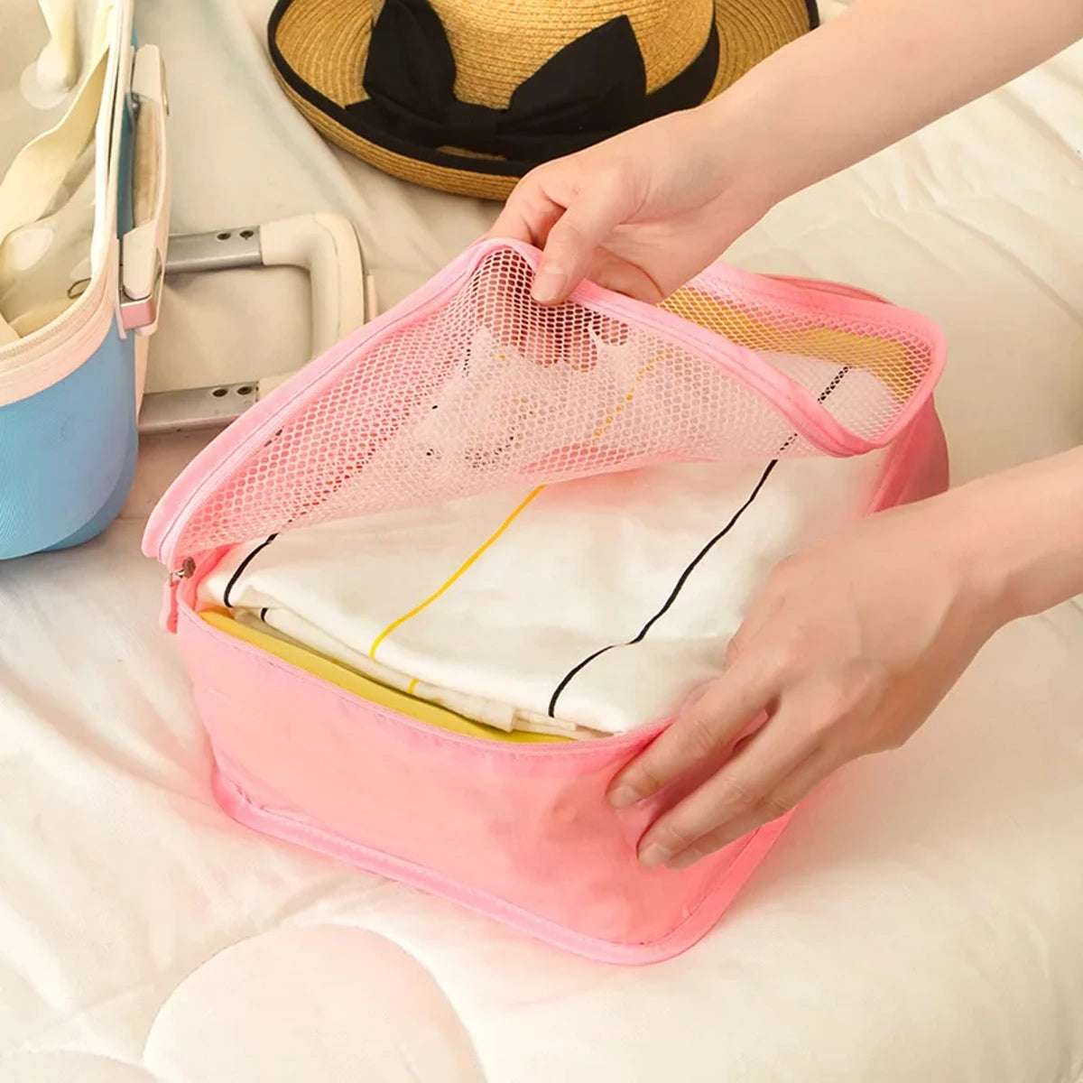 Travel Set 6psc/Set For Packing Cube Clothe Storage Bag New Luggage Suitcase Organizer Pouch Kit Travel Bag Accessorie