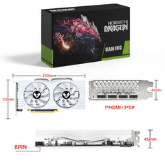 بطاقة رسومات MOUGOL الأصلية Radeon RX580 8G بذاكرة GDDR5 وبطاقة ألعاب فيديو PCIE3.0x16 DVI DP لأجهزة الكمبيوتر المكتبية وبطاقة AMD