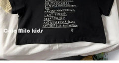 2025 Summer Loose Baby Letter Print Short Sleeves T-Shirt Children Boy Girl Fashion Cotton Tees Kid Casual Tops Toddler T-Shirts