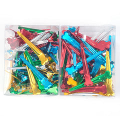 A Box Of  Mini Barber Clips: Heat-Resistant Metal Hairpins for DIY Coloring, Professional Salon & Home Haircut Styling Tools
