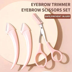 Eyebrow Trimming Knife Eyebrow Face Razor For Women Professional Eyebrow Scissors With Comb Brow Trimmer Scraper Accesso