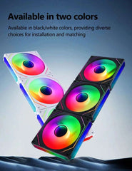 Jungle Leopard Prism 6 Pro ARGB PC Case Fan 120mm 3-sided Infinite Mirror 5V 3PIN Motherboard Lighting Sync 4PIN PWM