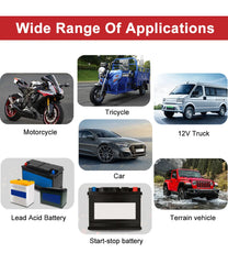 Car Battery Charger 12V 6A Pulse Repair LCD Display Smart Fast Charge AGM Deep Cycle GEL Lead-Acid Charger For Auto Motorcycle