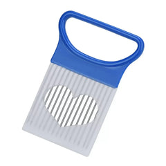 Effortlessly Slice Onions with this 1pc Colorful Onion Slicer Kitchen stainless steel potato chip onion holder