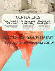 Hot Selling Tree Hot Blue Lagoon Shea Sugar Body Scrub Moisturizing Brightening Exfoliating HydratingMud For Face Body Use