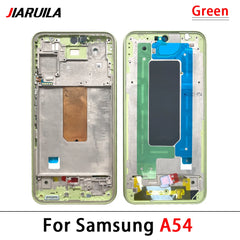 NEW For Samsung A33 A52 A52S A72 A52 5G A54 A73 Front Housing LCD Frame Bezel Plate Replacement Repair Part With Side Button