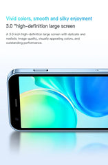 هاتف SOYES XS15 صغير الحجم فائق النحافة بشاشة 3.0 بوصة وذاكرة وصول عشوائي 2 جيجابايت وذاكرة قراءة فقط 16 جيجابايت ونظام تشغيل أندرويد 8.1 وشريحتي اتصال وبطاقة ذاكرة 3G وبطارية 1000 مللي أمبير في الساعة وواي فاي ونظام تحديد المواقع العالمي (GPS)