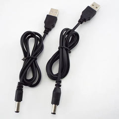 موصل كابل تمديد طاقة تيار مستمر 5 فولت من USB إلى DC 3.5*1.35 مم 2.0*0.6 مم 2.5*0.7 مم 4.0*1.7 مم 5.5*2.1 مم 5.5*2.5 مم