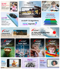 Blackview SHARK 8 Machine Android 13 8GB 128GB/256GB G99 6.78'' 120Hz 2.4K Display 64MP Camera