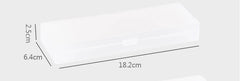 2023 Pencil Cases Pens Storage School Office Simple Matte Transparent Plastic Box Frosted White Stationery Supplies