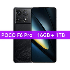هاتف POCO F6 Pro Snapdragon 8 Gen 2 النسخة العالمية، شاشة AMOLED Flow مقاس 6.67 بوصة بدقة WQHD+ ومعدل تحديث 120 هرتز، وبطارية 5000 مللي أمبير في الساعة، وشحن فائق السرعة 120 واط
