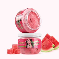 مقشر الجسم بالكولاجين والبطيخ من Joypretty، منظف ومقشر، برائحة الفواكه الطبيعية، يزيل الجلد الميت، ناعم ومتوهج للعناية بالجسم، 300 جرام