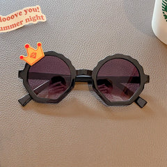 2023 Children Cute Striped Polygon UV400 Sunglasses Baby Girls Outdoor Sun Protection Sunglasses Kids Eye Protection Sun Glasses